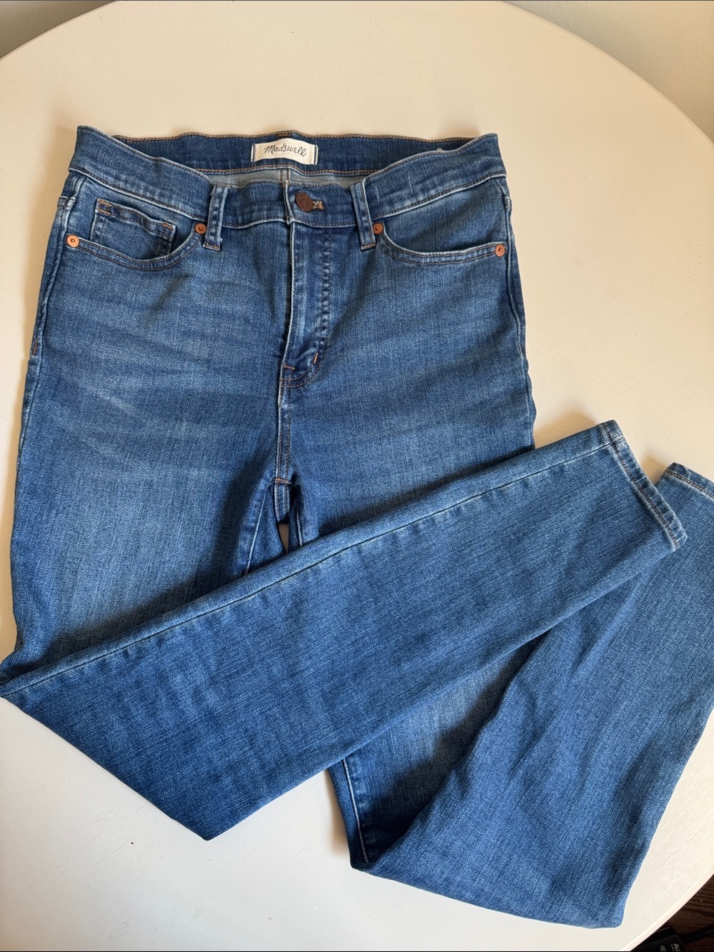 Madewell 9” Mid-Rise Skinny Jeans in Denim Blue